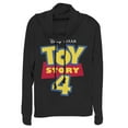 thumbnail image 1 of Junior's Toy Story Classic Logo  Cowl Neck Sweatshirt Black X Small, 1 of 3