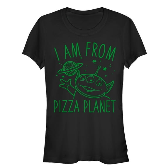 Junior's Toy Story Come in Peace from Pizza Planet Graphic Tee Black X Large