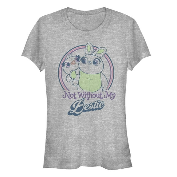 Junior's Toy Story Ducky & Bunny Besties  Graphic Tee Athletic Heather Small
