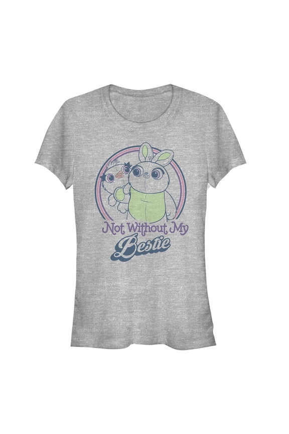 Junior's Toy Story Ducky & Bunny Besties  Graphic Tee Athletic Heather Small