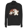 thumbnail image 1 of Junior's Toy Story Ducky & Bunny Kick It  Cowl Neck Sweatshirt Black X Large, 1 of 3