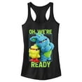 thumbnail image 1 of Junior's Toy Story Ducky & Bunny Ready Pose  Racerback Tank Top Black Medium, 1 of 4