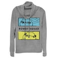 thumbnail image 1 of Junior's Toy Story Ducky & Bunny Rowdy Panels Cowl Neck Sweatshirt Gray Heather Small, 1 of 3