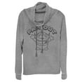 thumbnail image 1 of Junior's Toy Story Far Out Squeeze Alien  Cowl Neck Sweatshirt Gray Heather X Small, 1 of 3