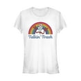 thumbnail image 1 of Junior's Toy Story Forky Talkin' Trash Rainbow  Graphic Tee White Small, 1 of 2