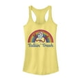 thumbnail image 1 of Junior's Toy Story Forky Talkin' Trash Rainbow  Racerback Tank Top Banana Medium, 1 of 3