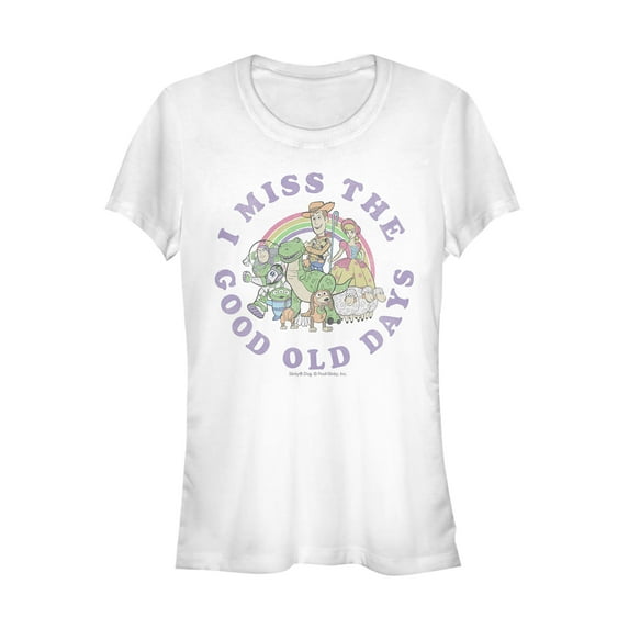 Junior's Toy Story Good Old Days Graphic Tee White Medium