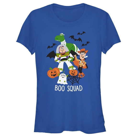 Junior's Toy Story Halloween Boo Squad Graphic Tee Royal Blue Large