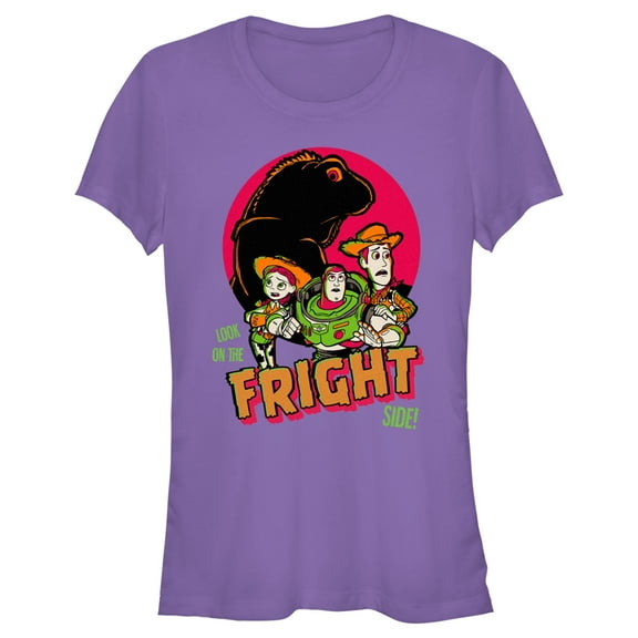 Junior's Toy Story Halloween Look on the Fright Side  Graphic Tee Purple X Large