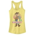 thumbnail image 1 of Junior's Toy Story Hey Woody  Racerback Tank Top Banana Large, 1 of 3