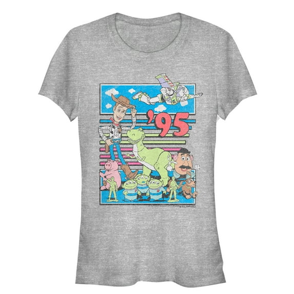Junior's Toy Story Retro Best Friend Toys Graphic Tee Athletic Heather Large