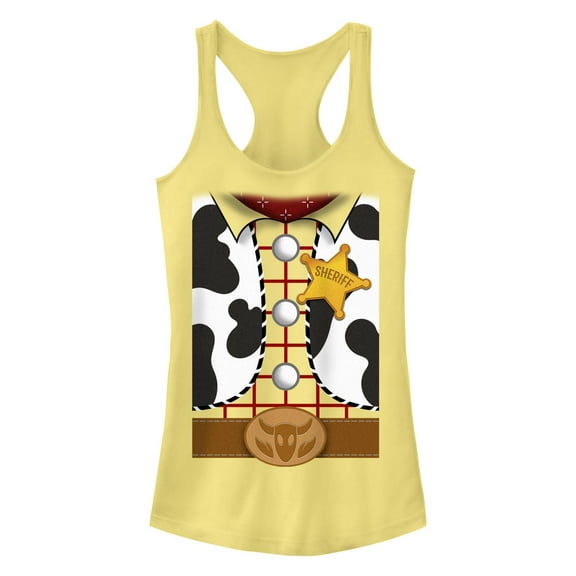 Junior's Toy Story Sheriff Woody Costume Tee  Racerback Tank Top