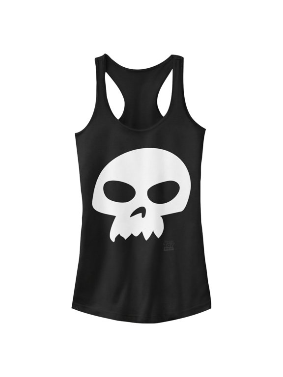 Junior's Toy Story Sid Skull Racerback Tank Top Black Large