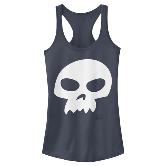 Junior's Toy Story Sid Skull  Racerback Tank Top Indigo Small
