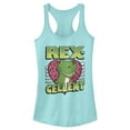 thumbnail image 1 of Junior's Toy Story Valentine Rex-Cellent  Racerback Tank Top Cancun X Large, 1 of 4