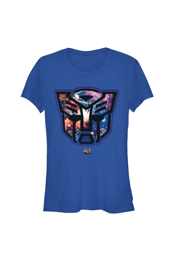 Junior's Transformers Autobots Space Battle Logo  Graphic T-Shirt