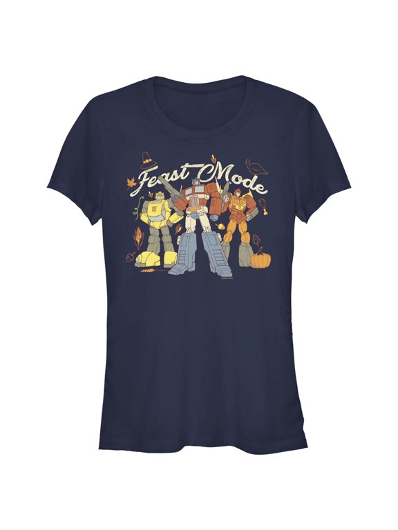 Junior's Transformers Feast Mode Graphic Tee Navy Blue X Large