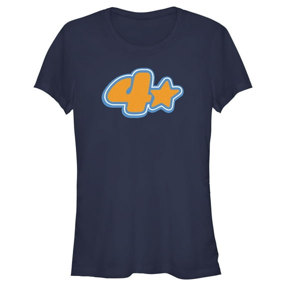 Junior's Turning Red 4* Logo Graphic Tee Navy Blue / 3 Small