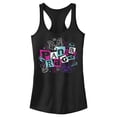 thumbnail image 1 of Junior's Turning Red Panda Rage Doodles  Racerback Tank Top Black Medium, 1 of 5