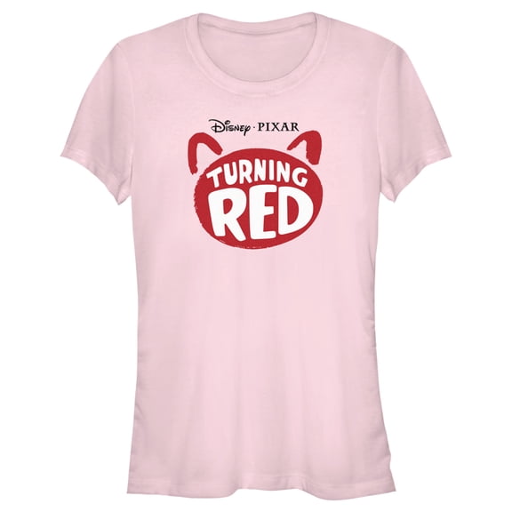 Junior's Turning Red Panda Silhouette Logo Graphic Tee Light Pink / 1 Medium