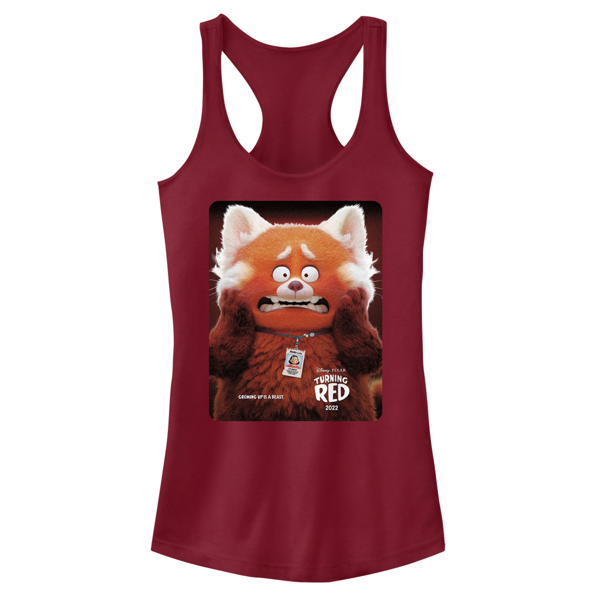Junior's Turning Red Red Panda Mei Lee Poster Racerback Tank Top ...