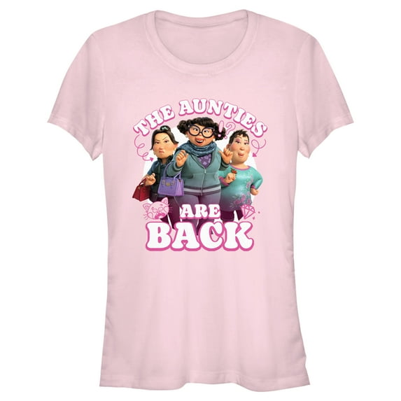 Junior's Turning Red The Aunties are Back Graphic Tee Light Pink Large