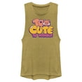 thumbnail image 1 of Junior's Turning Red Too Cute To Handle  Festival Muscle Graphic Tee Gold Heather 2X Large, 1 of 4