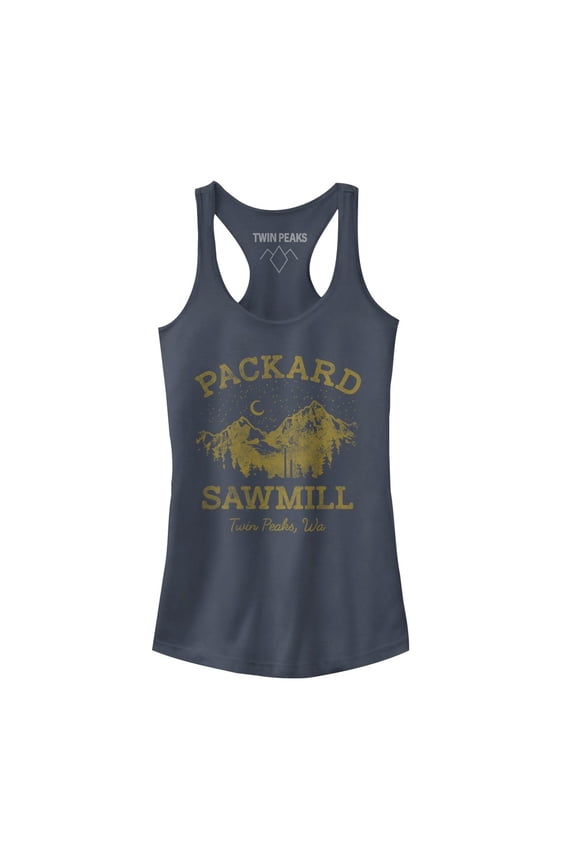Junior's Twin Peaks Packard Sawmill  Racerback Tank Top Indigo X Large