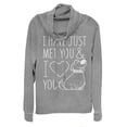 thumbnail image 1 of Junior's Up Dug Just Met You Love You  Cowl Neck Sweatshirt Gray Heather 2X Large, 1 of 4
