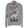 thumbnail image 1 of Junior's Up Russell Spirit of Adventure  Cowl Neck Sweatshirt Gray Heather Medium, 1 of 3