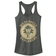thumbnail image 1 of Junior's Up Wilderness Explorer Badge  Racerback Tank Top Charcoal X Large, 1 of 3