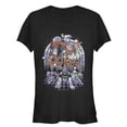 thumbnail image 1 of Junior's Voltron: Defender of the Universe Retro Robot Lions Graphic Tee Black Medium, 1 of 2