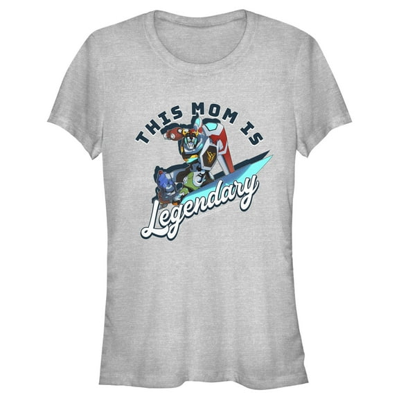 Junior's Voltron: Legendary Defender Legendary Mom Graphic Tee Athletic Heather X Large