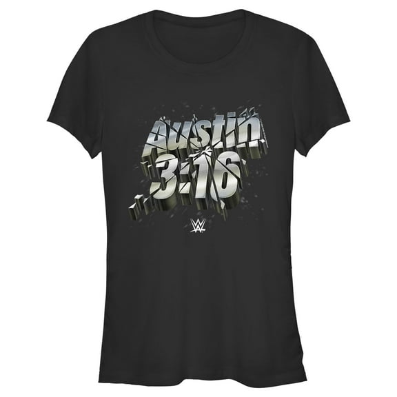Junior's WWE Austin 3:16  Graphic Tee Black 2X Large