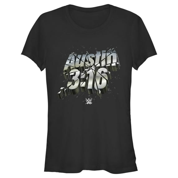 Junior's WWE Austin 3:16 Graphic Tee Black Small