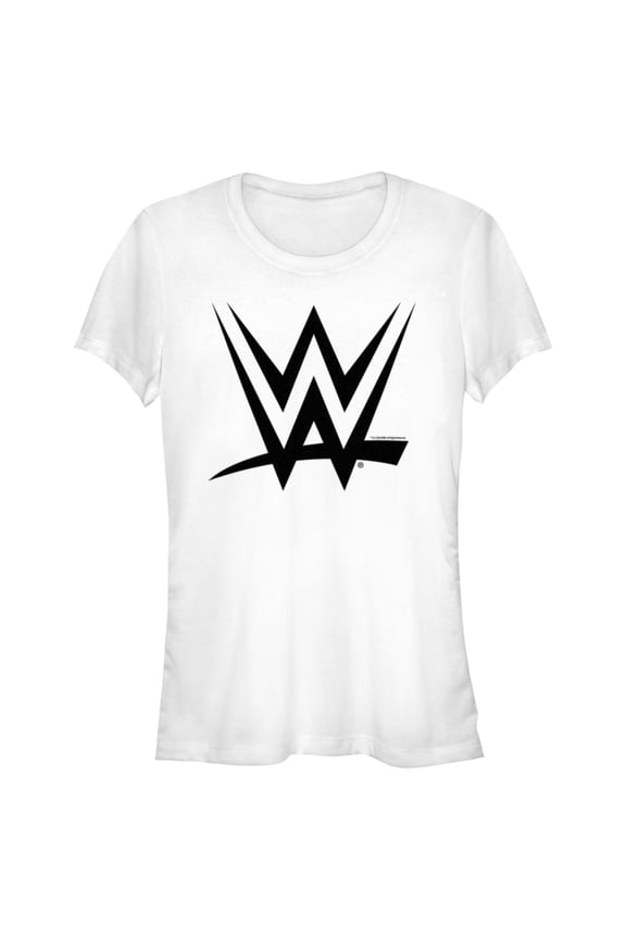 Junior's WWE Black Logo Graphic Tee White 2X Large