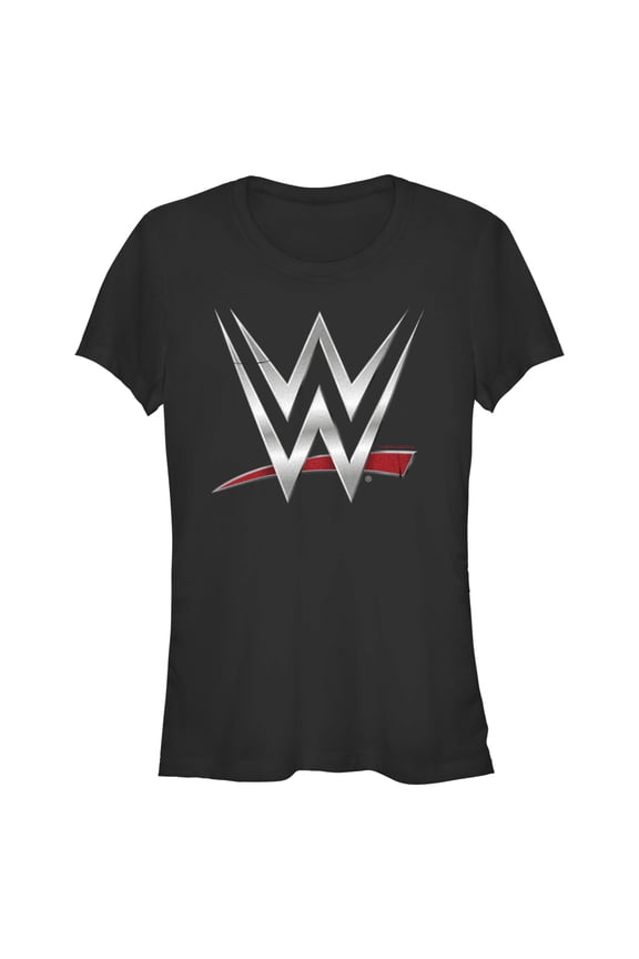 Junior's WWE Chrome Logo Graphic Tee Black 2X Large
