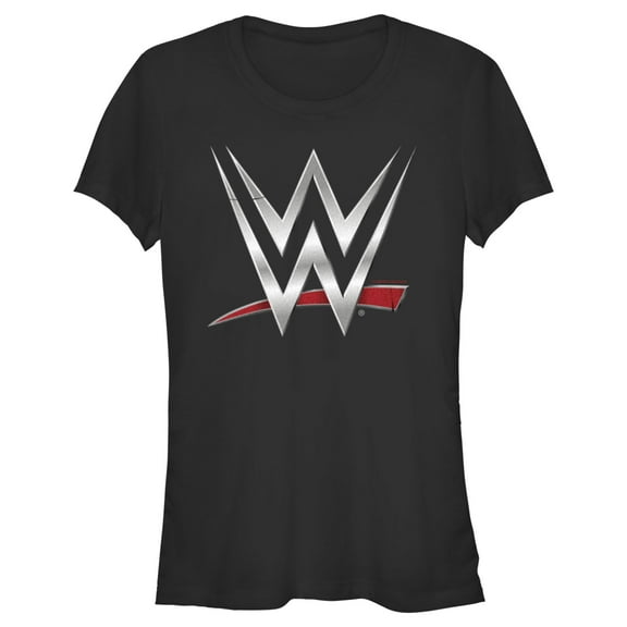 Junior's WWE Chrome Logo Graphic Tee Black X Large