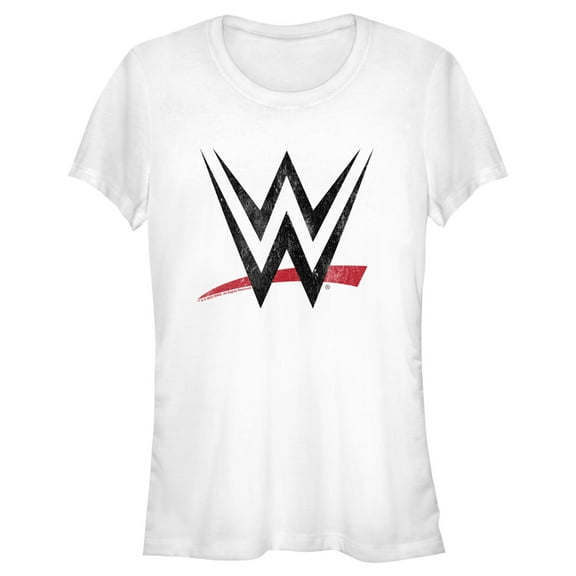 Junior's WWE Classic Black Logo Graphic Tee White Medium