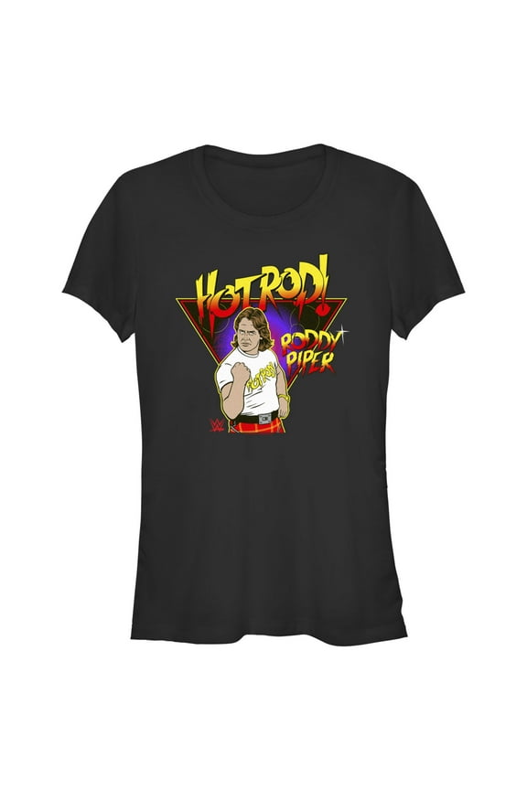 Junior's WWE Hot Rod Roddy Piper Graphic Tee Black X Large