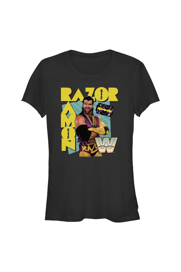 Junior's WWE Razor Ramon  Graphic Tee Black Large