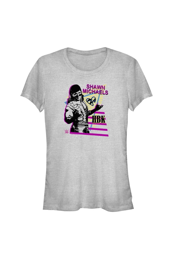 Junior's WWE Shawn Michaels HBK  Graphic Tee Athletic Heather X Large