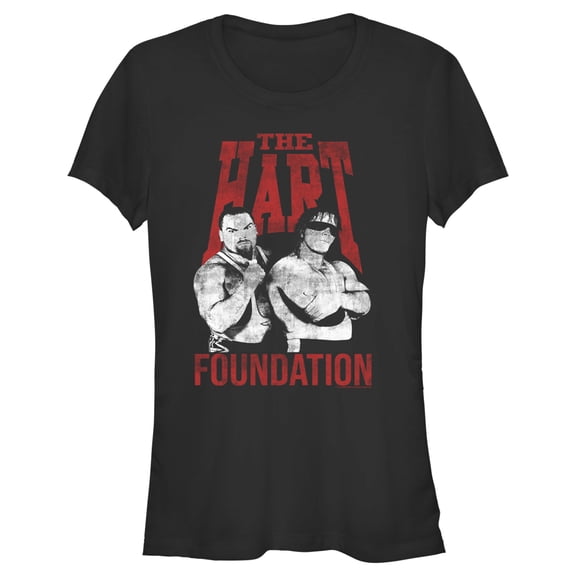 Junior's WWE The Hart Foundation  Graphic Tee Black Large