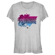 Junior's WWE Ultimate Warrior Logo Graphic Tee Athletic Heather 2X Large