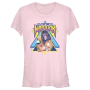Junior's WWE Ultimate Warrior Photo Graphic Tee Light Pink 2X Large