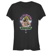 Junior's WWE Ultimate Warrior Retro Logo Graphic Tee Black X Large