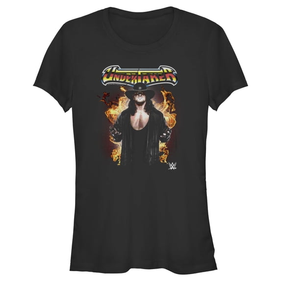 Junior's WWE Undertaker Flames Graphic Tee Black 2X Large