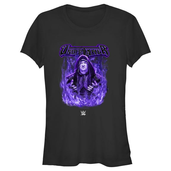 Junior's WWE Undertaker Purple Flames Graphic Tee Black 2X Large