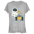 thumbnail image 1 of Junior's Wall-E Christmas Light Robots  Graphic Tee Athletic Heather Large, 1 of 3