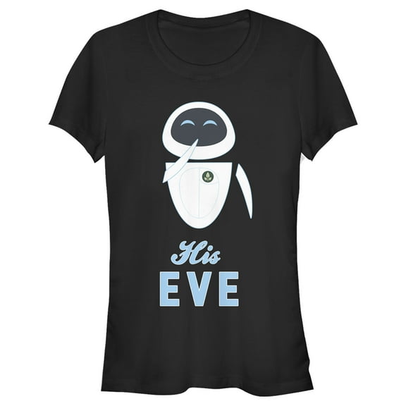 Junior's Wall-E Valentine's Day His EVE  Graphic Tee Black Medium